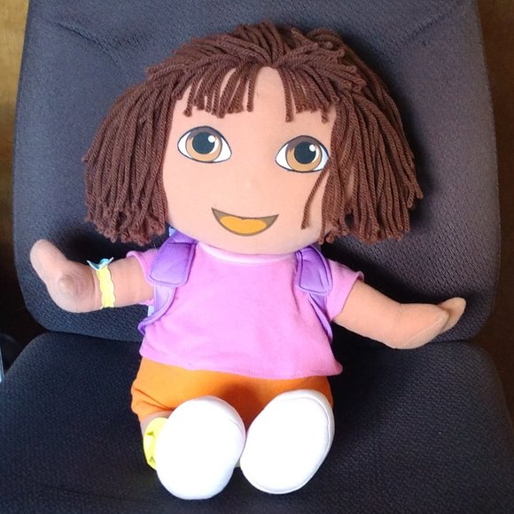 DORA THE EXPLORER 23" TALL SOFT PLUSH DOLL YARN HAIR PRE SCHOOL KIDS - Picture 1 of 3